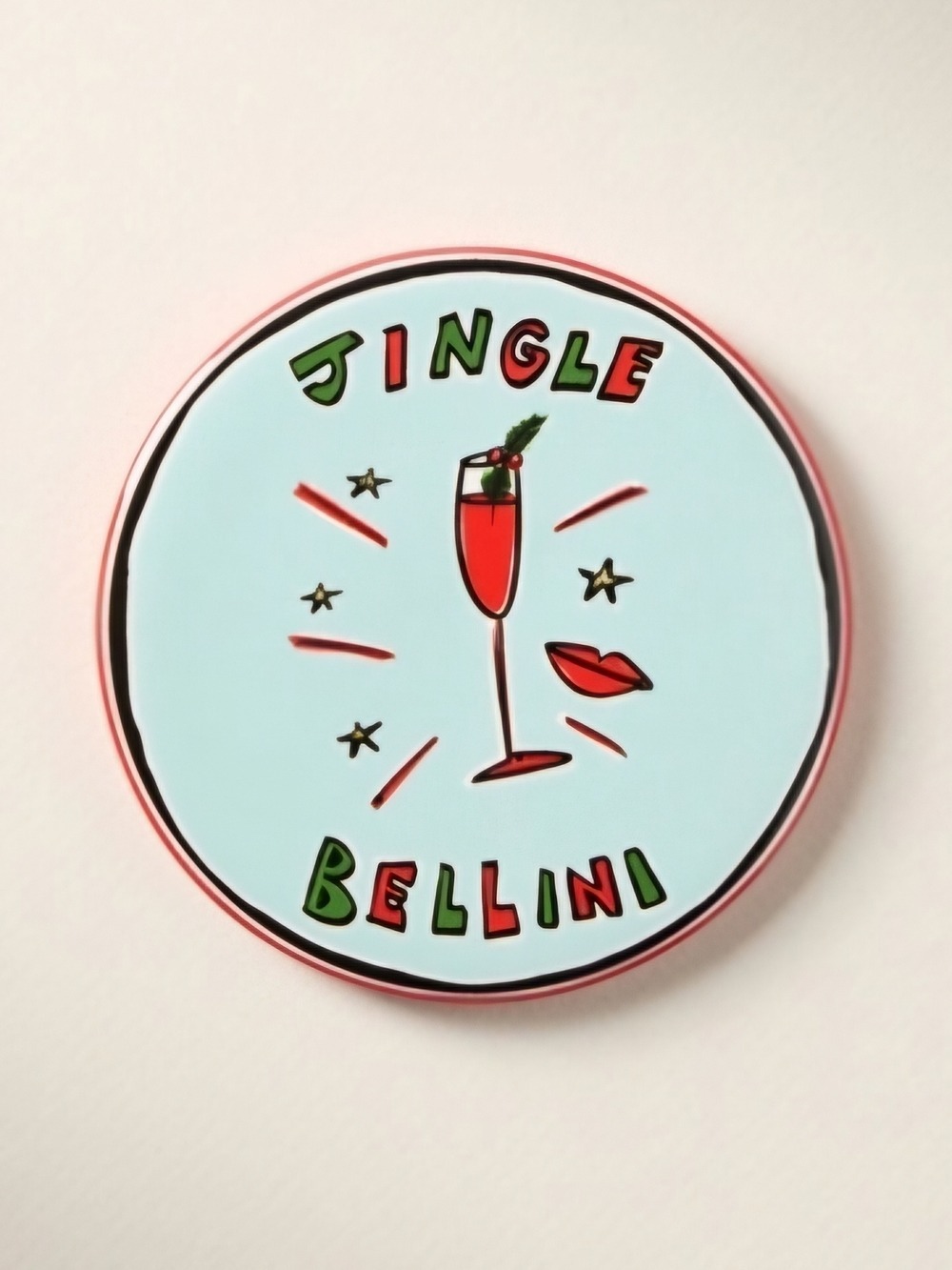 Anthropologie Jingle Bellini Coaster NEW Nephthys Holiday Cocktail